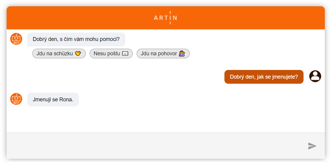 Administrace chatbota